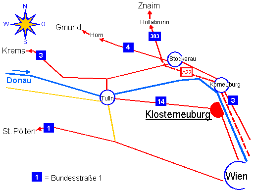 Lageplan Übersicht, Stadtapotheke Klosterneuburg